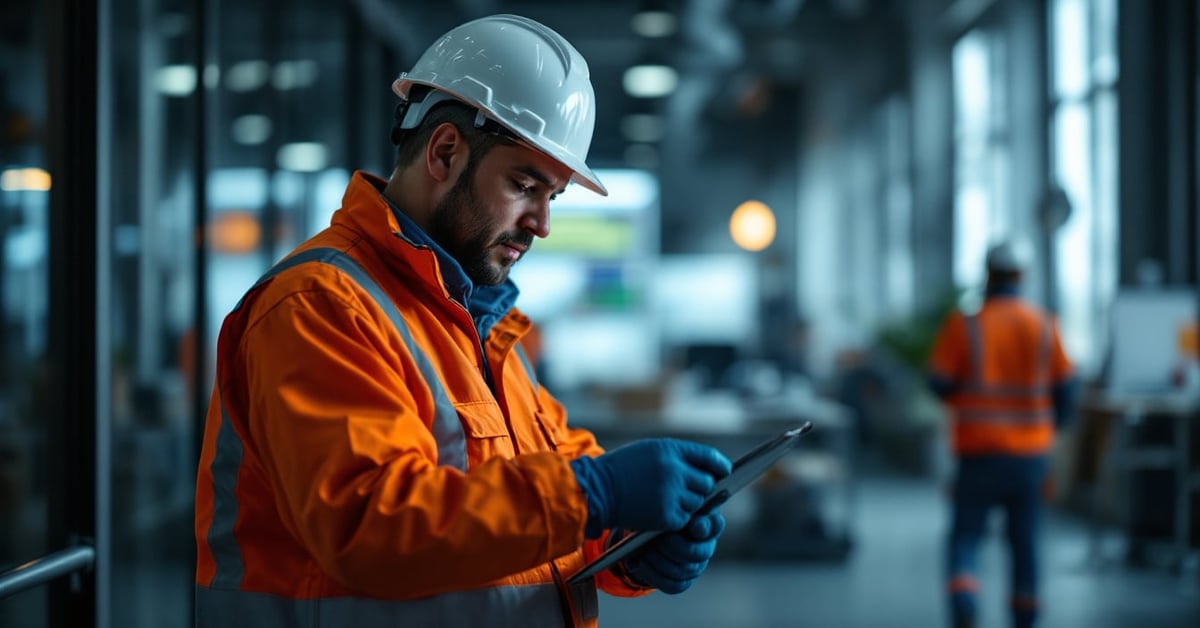 Technicien de maintenance du bâtiment au travail dans un immeuble moderne