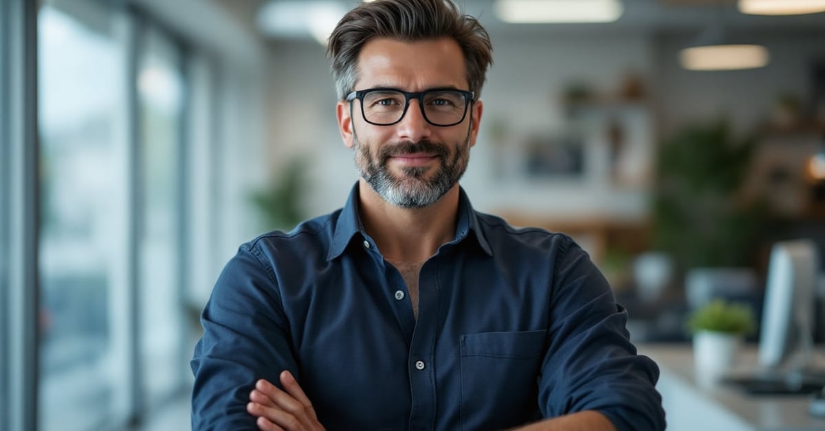 Agence de nettoyage bureaux : employé professionnel nettoyant un espace de travail moderne