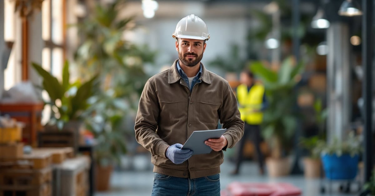 Technicien d'une entreprise de maintenance de bâtiment inspectant des installations techniques