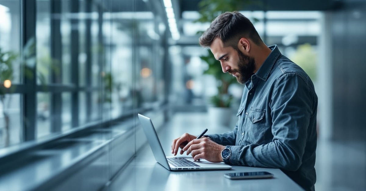 Fiche technique entretien des locaux posée sur un bureau avec matériel de nettoyage professionnel